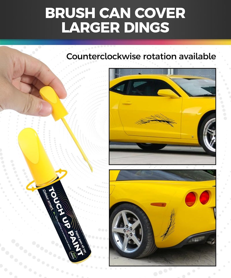 UBOG Touch Up Paint Pen,Touch Up Paint for Cars,Car Accessories Car Touch Up Paint, Automotive Paint Pen Scratch Repair,Cars Remover Scratch Paint Pen,Cars Paints Pens for Erase Auto Scratches (Yellow) - Image 3